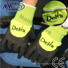 NMSAFETY doble Liner nitrilo guantes de mano de invierno